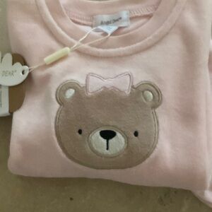 NWT, Angel Dear Pink Gear Velour Two Piece Set